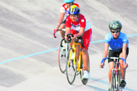 Cyclists in action at PAU, Ludhiana, 