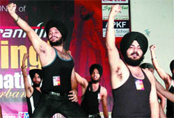 Participants at the zonal competition of Mr Singh International in Amritsar.