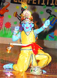 A little boy from Apeejay School performs during the solo dance competition