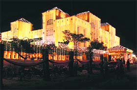 A decorated banquet hall in Hisar