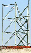The mobile tower which was being erected atop a complex in Ludhiana.