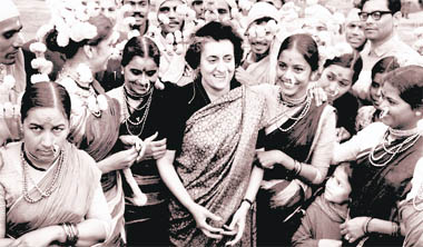 One of the rare pictures of former Prime Minister Indira Gandhi with folk dancers during the Republic Day celebrations in 1968, as the nation prepares to observe her 25th death anniversary on Saturday.