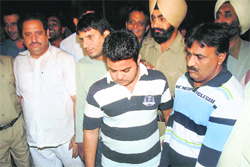 Four bookies who were arrested in Chandigarh on Saturday.