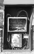 An electricity junction box in Sector 21, Panchkula, that has been lying open for the past several months.