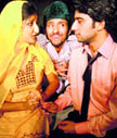 A scene from the play, Moorkh Mitra