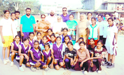 The winning team in a cheerful mood on the Polo Grounds, Patiala, on Monday. 