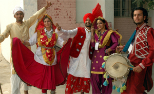 Students rehearse for their performance at Government Girls College in Gurgaon on Monday.
