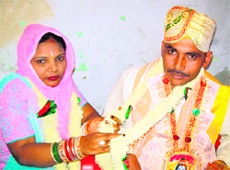Neelam and Dhara after their marriage. 