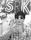 Bollywood actor Shah Rukh Khan celebrates his 44th birthday at his residence Mannat in Mumbai on Monday.