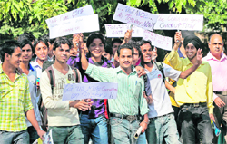 Students take out a rally on vigilance awareness week in Sector 11, Chandigarh