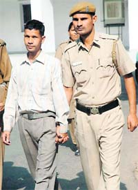 The accused in police custody in Chandigarh