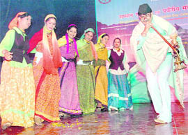 A dance being performed at a cultural evening in Dehradun on Thursday.