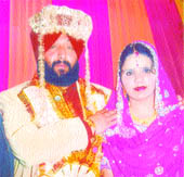 A file photograph of Harmeet Kaur and Gurcharan Singh.