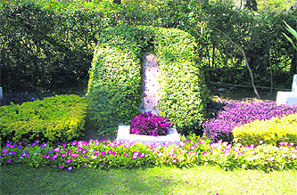A gentle rippled slope makes an unusual yet inexpensive water feature.