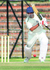 Pankaj Dharmani in action on Friday.