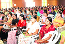 Students take part in the human development festival organised at Guru Nanak National College in Doraha.