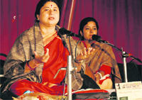 Kalapini Komkali, daughter of Pandit Kumar Gandharva, performs in Dehradun