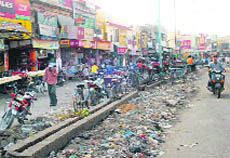 Debris lies scattered on the Chhatrawas road in Kaithal.