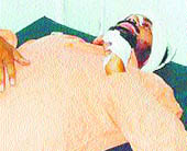 Jaswinder Singh in Phillaur Civil Hospital. 