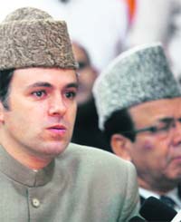 Chief Minister Omar Abdullah addresses mediapersons in Jammu