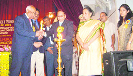Uttarakhand Governor Margaret Alva at the inauguration ceremony of State Science Congress at Pantnagar on Tuesday.