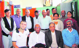 A team of doctors, surgical staff and members of the Vivekananda Kendra during a free ENT camp in Kangra Civil Hospital