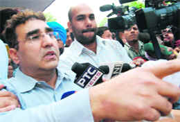 VK Janjua being produced in a Mohali court on Tuesday.