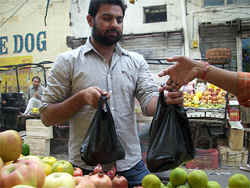Recycled polythene bags are being used in Bathinda in defiance of the ban.