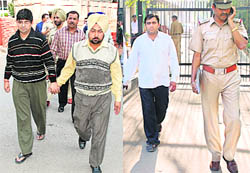The accused being produced in the district courts, Sector 17, in Chandigarh on Wednesday.