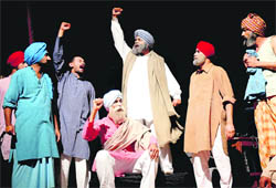 A play being staged during the fourth annual Chandigarh theatre fest at Randhawa Auditorium on Wednesday. 