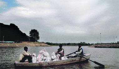 An overcast sky over the Sukhna in Chandigarh