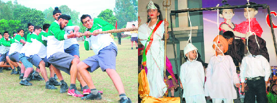 Students take part in various activities during the Children’s Day celebrations on Friday.