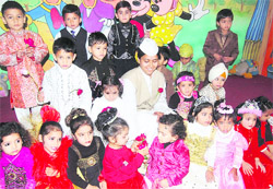 Children of Poly Kids School celebrate Childrens Day on Friday.