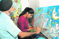 Satwant Singh with daughter Kavita Singh