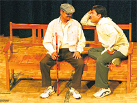 Artistes stage a play Hatt Teri Kismat at Punjab Kala Bhavan, Sector 16, in Chandigarh