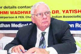 Dr Nelson Darwin addresses the audience during a workshop in Dehradun on Sunday.