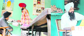Surinder Singh, a patwari in the Drainage Department posted in the Patiala area; and (right) Nirbhai Singh, the patwari actually posted at Gharuan.