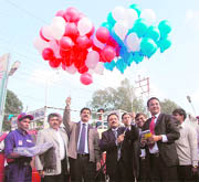 Officials of HPCL launch diesel sales campaign in Dehradun on Monday