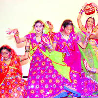 Students perform a Rajasthani dance at the platinum jubilee celebrations of St Josephs School, Dehradun, on Wednesday.