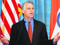 US Ambassador Timothy J Roemer addresses a press conference in New Delhi on Wedneday.