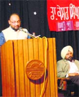A seminar on Dr Kesar Singh Da Sahit Chintan at PU in Chandigarh on Thursday