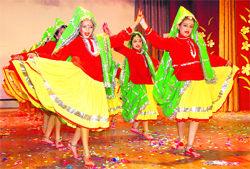 Students perform at the platinum jubilee celebrations of St Josephs School in Dehradun
