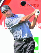 Jeev Mikha Singh tees off during the 