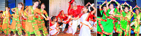 Students perform various dances at the annual day function of St Marys School in Haridwar on Thursday