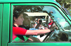 Priyanka Gandhi with her MP brother Rahul Gandhi at the latter's constituency, Amethi,