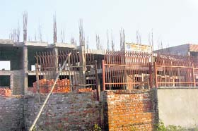 The under-construction Prasar Bharati complex on Bypass Road in Dehradun