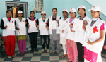 Students of SSD Girls College spreading awareness about Red Cross symbol in Bathinda 