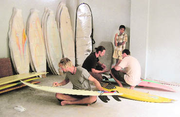The Surfin Swamis, as the community has been dubbed, also rents boards and rooms to visitors