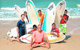  "For some people, surfing is almost a spiritual thing, says the Swami, while explaining the link between the sport and his interpretation of Hinduism