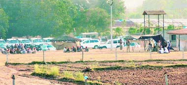 A farmhouse at Seonk village on the Chandigarh periphery has been converted into a police cantonment for the wedding of Bikram Singh Majithia, brother-in-law of Deputy Chief Minister of Punjab Sukhbir Badal. Security personnel from different districts have been put on VVIP duty here at the cost of the law and order situation elsewhere in the state.